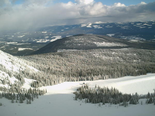 The view from the top of Gem Lake chairlift