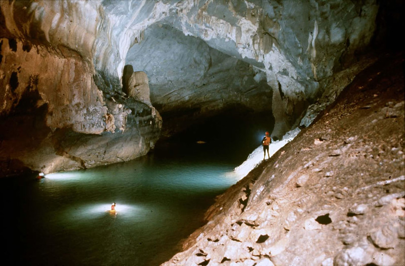 dark cave pool