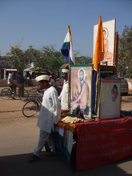 Procession with naked Jain monk