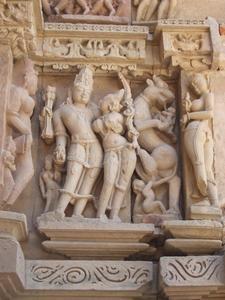 Erotic carvings in Khajuraho