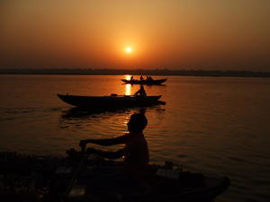 Sun rise over Varanasi