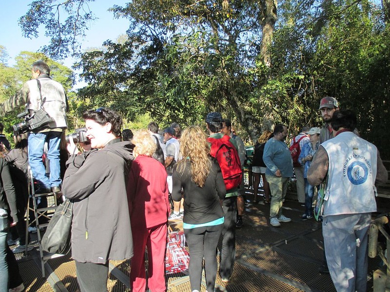 Crowd at Iguacu Falls