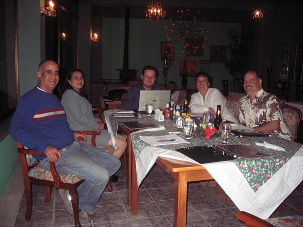 Meeting with tour clients in Escazu
