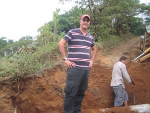 Andrew standing proud in the dirt!