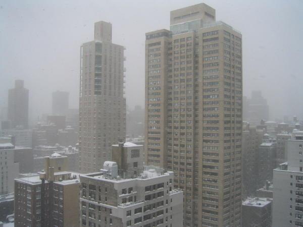 Snowy New York City