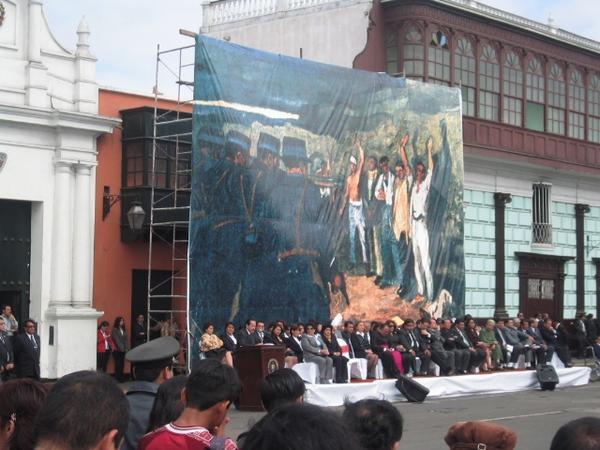 Speaker at celebration of Peru's independence in Trujillo