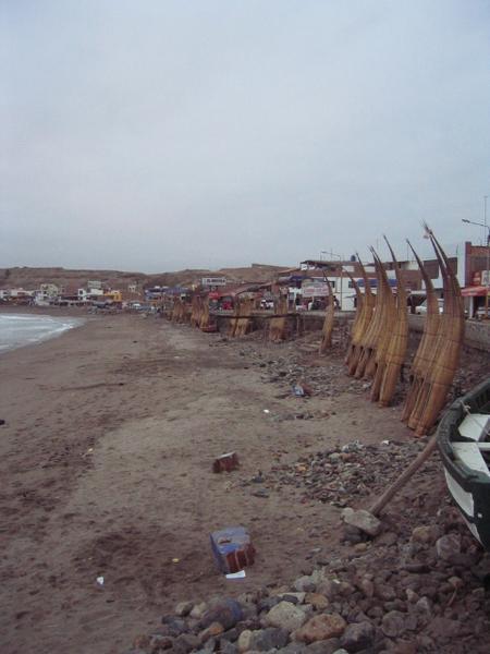 Traditional boats in Huanchaco