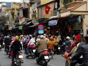 Yikes! Hanoi traffic is scary.  