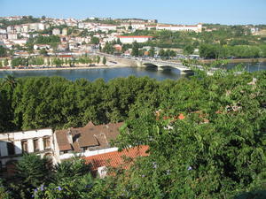 The Rio Mondego and view in Coimbra