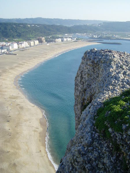 View over Nazare from cliff