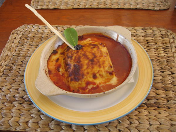 Lasagna for lunch in Sagres