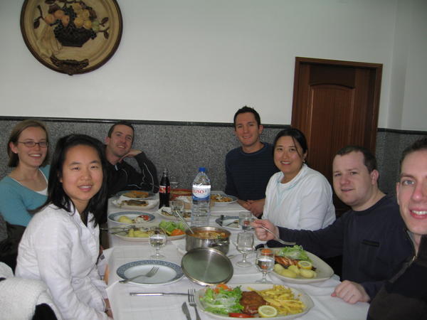 Lunch in Coimbra - too bad Jason's face got cut off