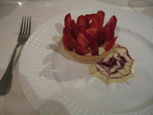 Strawberry dessert on Lindsay's birthday