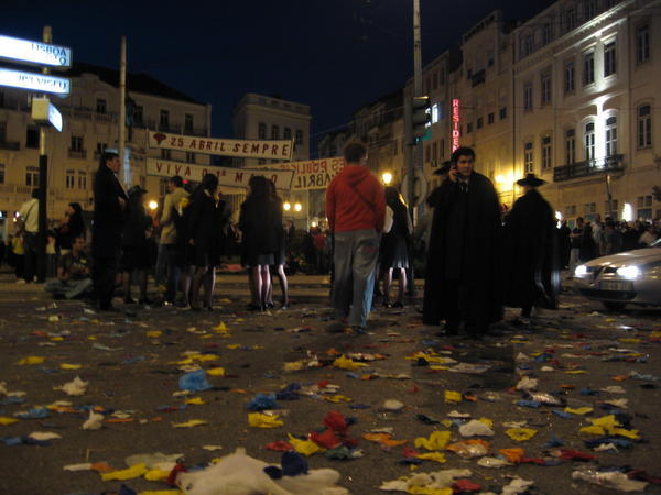 The street after the parade