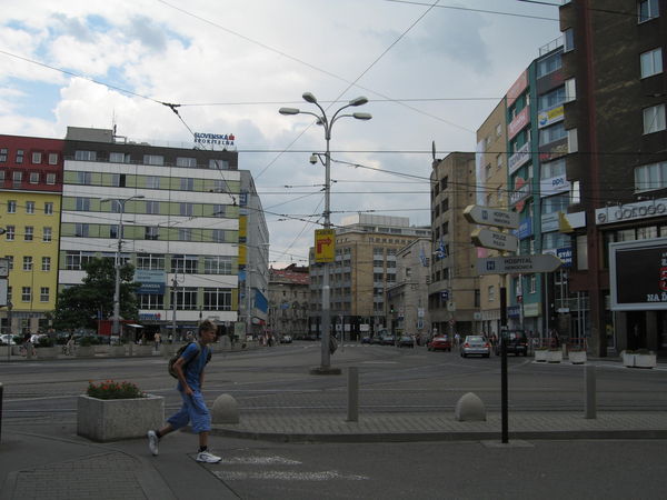 Street near our hostel in Bratislava
