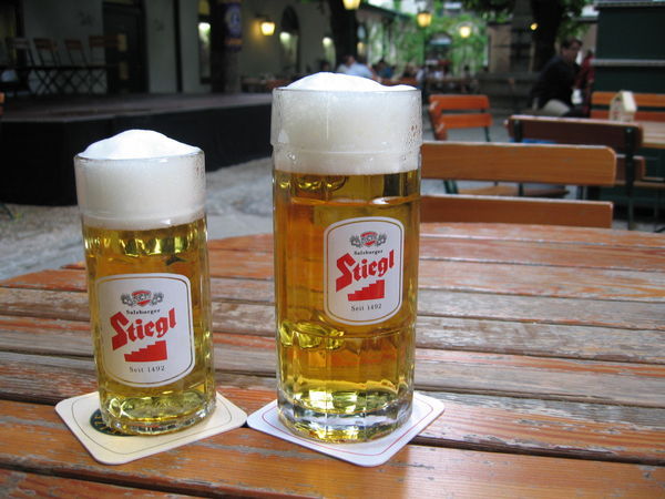 His and hers, Stiegl Austrian beer