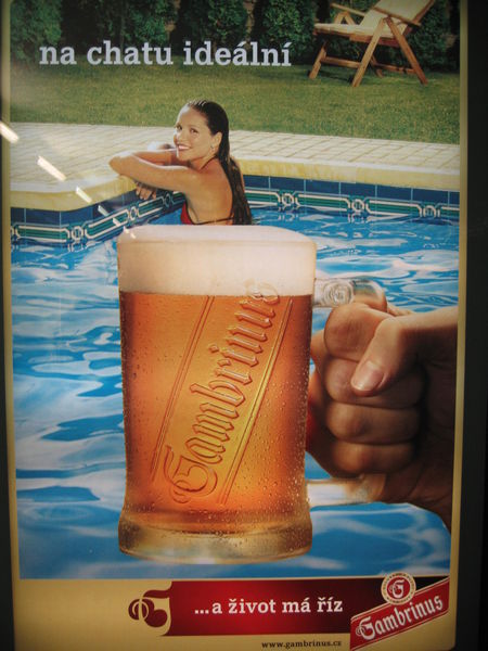 Poster for Gambrinus, one of our favorite Czech beers