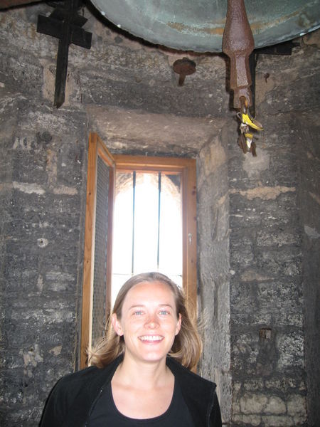 Lindsay in the bell tower