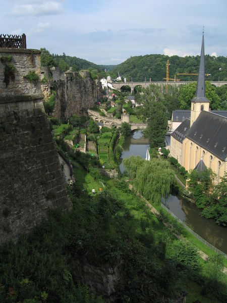 View over Luxembourg City from casemates