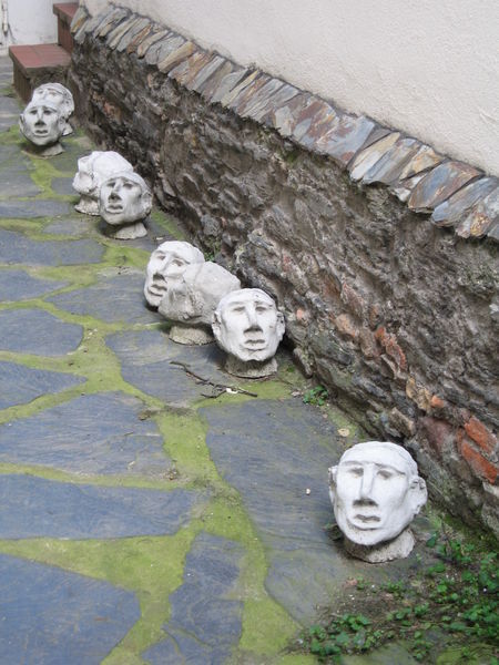 These heads were all over town