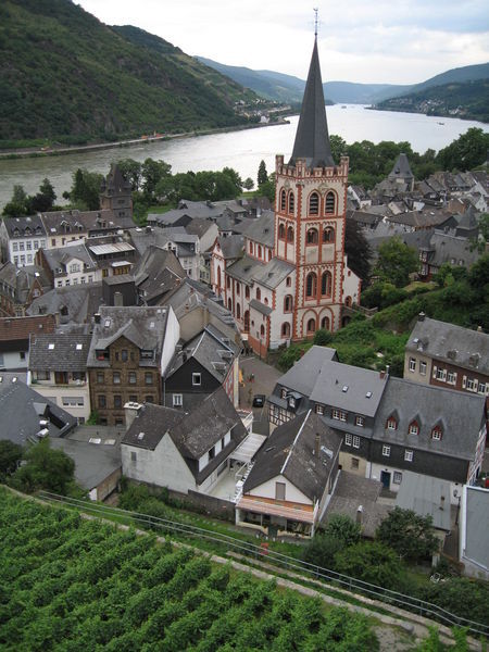 View of Bacharach from lookout tower