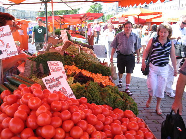 Fresh produce at Kauppatori Market
