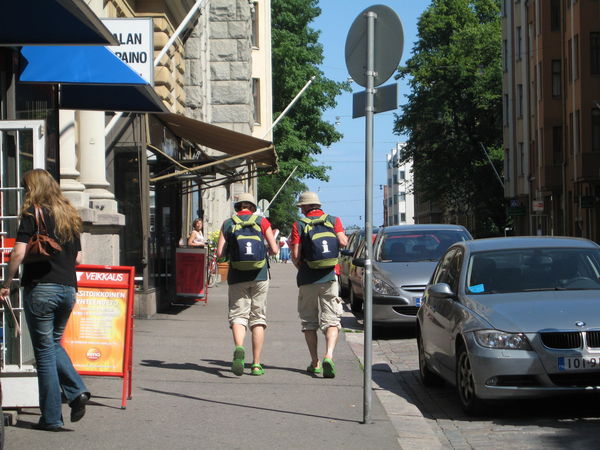 Helsinki has roaming tourist information people