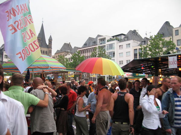 Fun concert in a square in Cologne