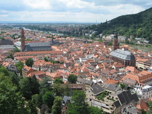 View of Heidelberg from the castle