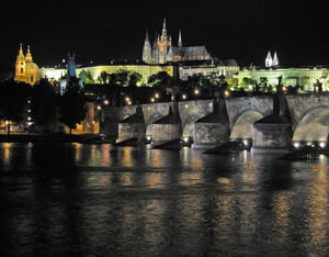 Prague at night