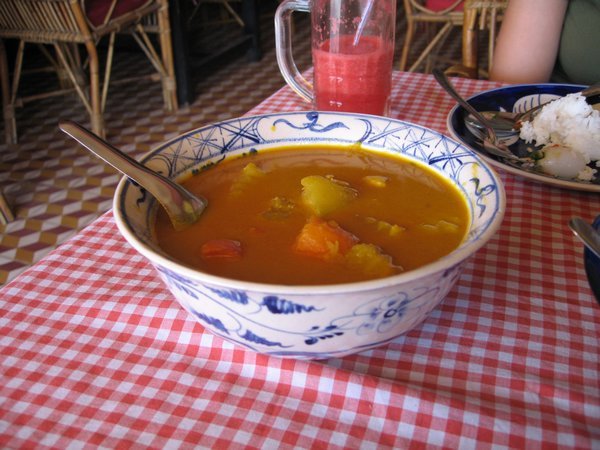 A Khmer curry with pumpkin and potatoes - super good