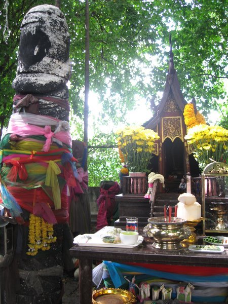 A fertility temple in our neighborhood with many phallic statues, supposedly this place is popular with Thai newlyweds
