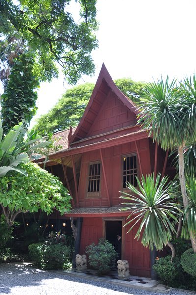 Visiting Jim Thompson's house, an American famous for bringing Thai silk to the world after WWII