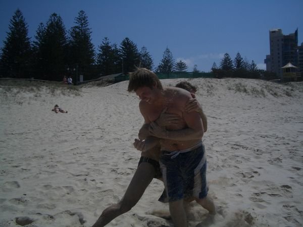 Sandwrestling with Mitch
