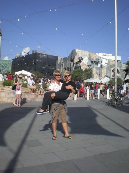 Jani & Mum at Fed Square