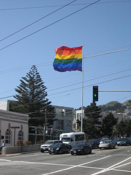 Rainbow flag in Ashbury- Castro