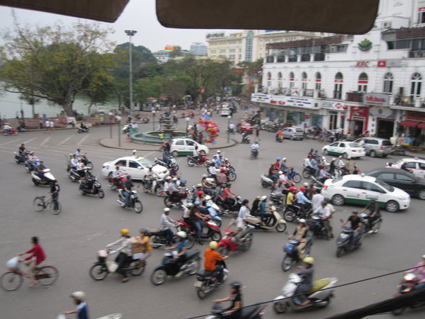 Crazy traffic of Hanoi
