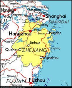 Map of the Zhejiang Province