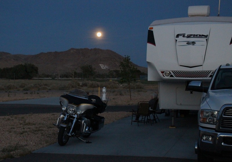 Full moon rises over our site at China Lake