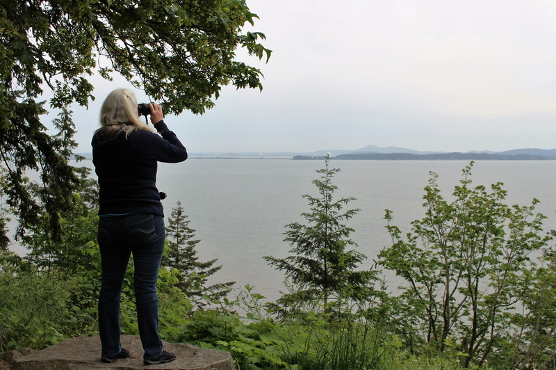 Michelle getting a better look at Samish Island