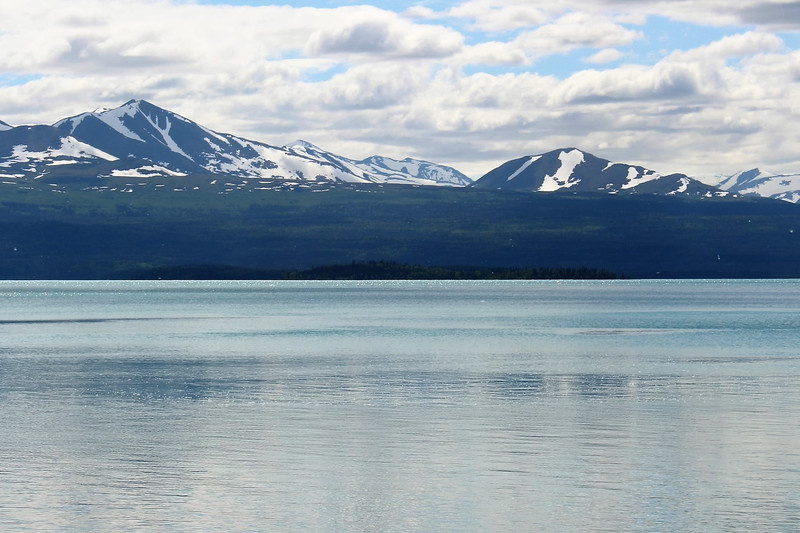 Skilak Lake with Caribou Island in the foreground