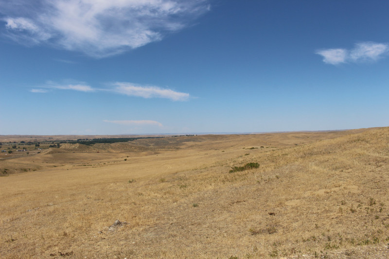 Custer's first view of the battlefield and river from Lookout Hill
