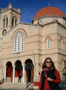 Pam at Church in Aegina