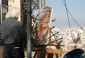 Painting in Plaka