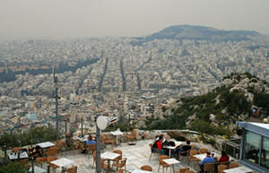 Lykavittos Hill Cafe View