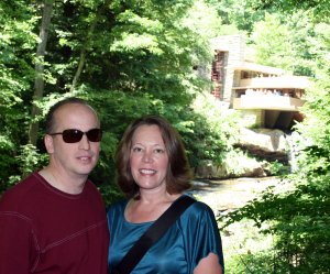 tim and pam at fallingwater