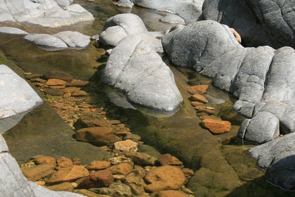 rocks holding water