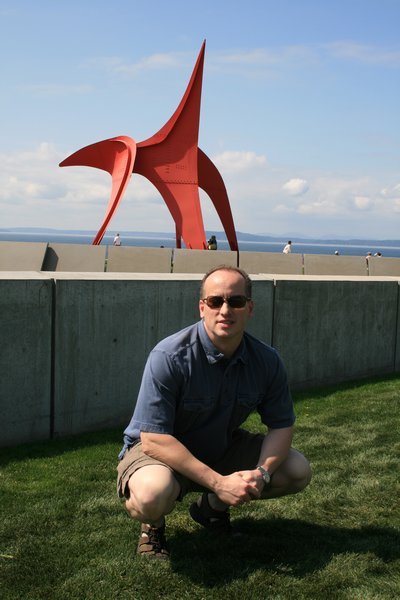 Tim at Sculpture Park