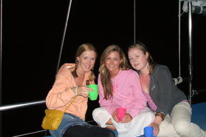 Me with Dublin gals Jessie & Anna onboard the Clipper