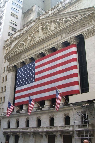 The New York Stock Exchange on Wall Street